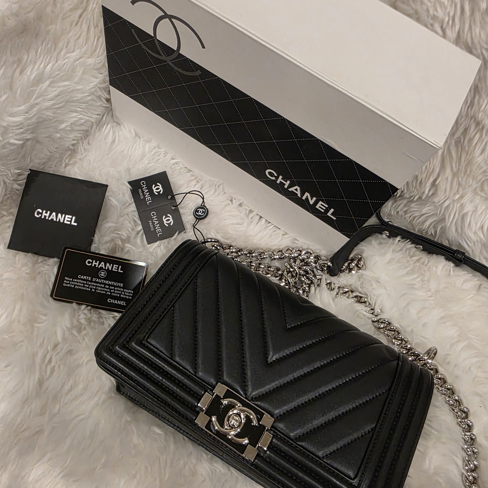 Chanel Black Quilted Leather Bag